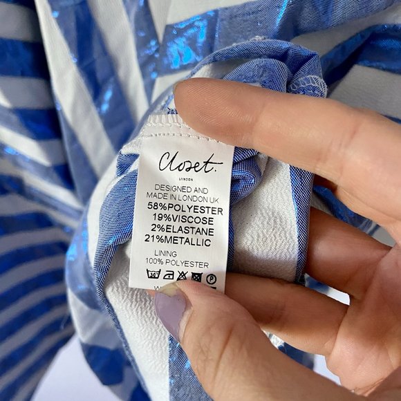 Closet London Iridescent Mermaid Stripe Dress - Picture 15 of 17